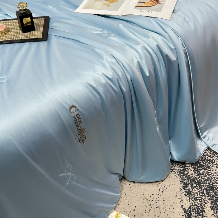 91家纺网 家纺一手货源 找家纺 （总）欧雅阁 2026新款A类冰丝绸夏被冰肌夏被空调被锦氨纶夏凉被 薄被子