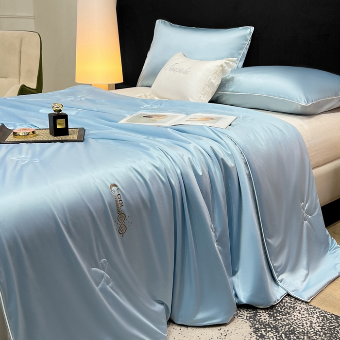 91家纺网 家纺一手货源 找家纺 （总）欧雅阁 2026新款A类冰丝绸夏被冰肌夏被空调被锦氨纶夏凉被 薄被子