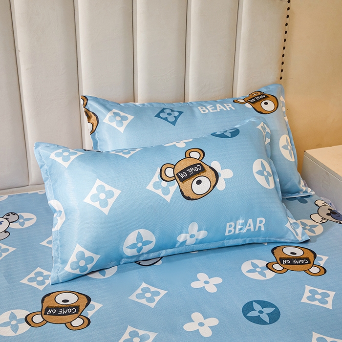 91家纺网 家纺一手货源 找家纺 妖妖家纺 2026新款双层蕾丝床裙夏凉冰丝席 软萌熊宝