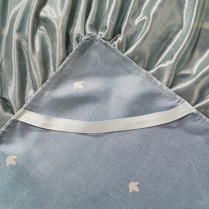 91家纺网 家纺一手货源 找家纺 妖妖家纺 2026新款双层蕾丝床裙夏凉冰丝席 欧式风情