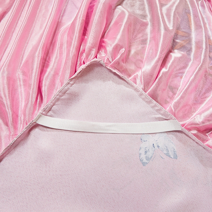 91家纺网 家纺一手货源 找家纺 （总）妖妖家纺 2026新款双层蕾丝床裙夏凉冰丝席