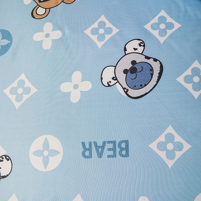 91家纺网 家纺一手货源 找家纺 妖妖家纺 2026新款双层蕾丝床裙夏凉冰丝席 软萌熊宝