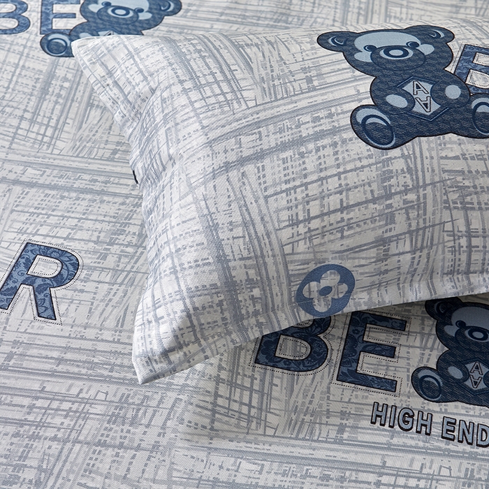 91家纺网 家纺一手货源 找家纺 妖妖家纺 2026新款双层蕾丝床裙夏凉冰丝席 暴力熊蓝