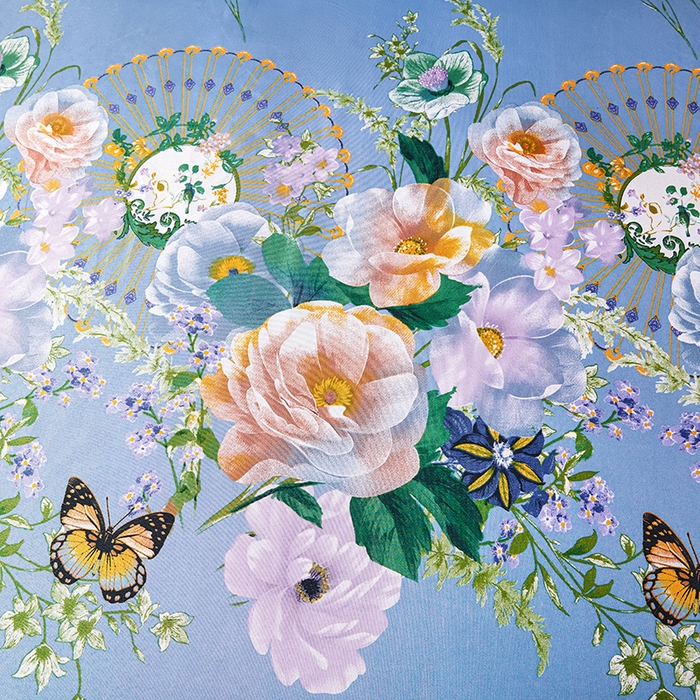 91家纺网 家纺一手货源 找家纺 妖妖家纺 2026新款双层蕾丝床裙夏凉冰丝席 满园蓝