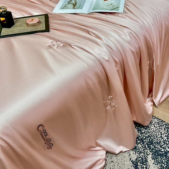 91家纺网 家纺一手货源 找家纺 欧雅阁 2026新款A类冰丝绸夏被冰肌夏被空调被锦氨纶夏凉被 薄被子 冰丝绸-豆沙