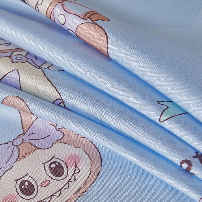 91家纺网 家纺一手货源 找家纺 妖妖家纺 2026新款双层蕾丝床裙夏凉冰丝席 拉布布蓝