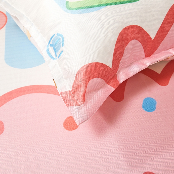 91家纺网 家纺一手货源 找家纺 妖妖家纺 2026新款双层蕾丝床裙夏凉冰丝席 水果派对