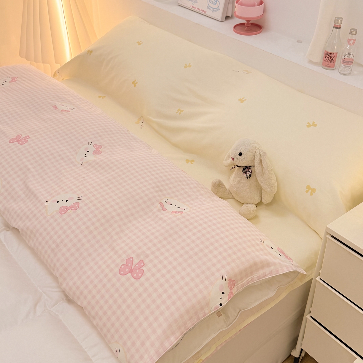 91家纺网 家纺一手货源 找家纺 简宜家居（朝初家纺） 2026新款40支纯棉全棉12868旅行睡袋 酒店隔脏便携 粉格日记