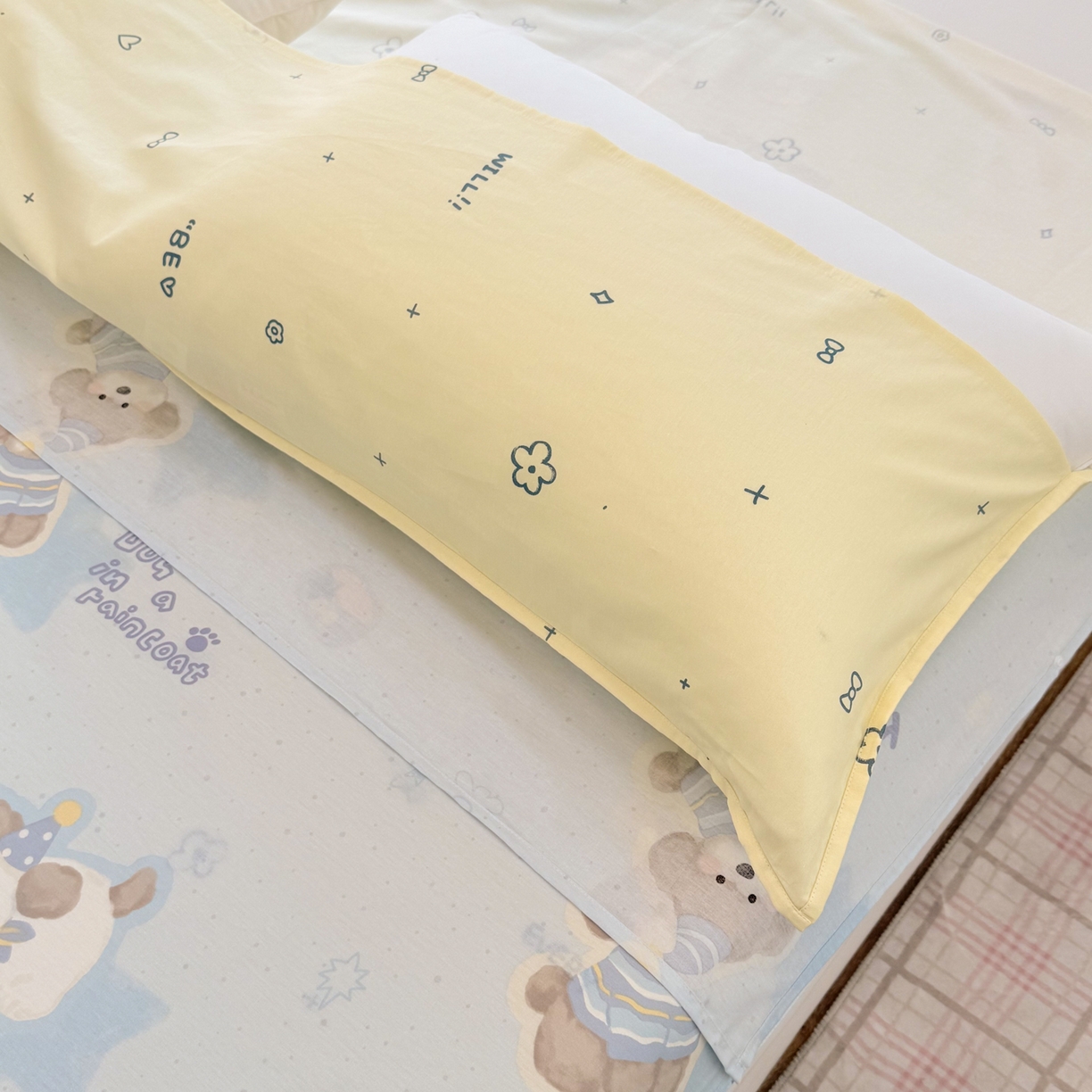 91家纺网 家纺一手货源 找家纺 简宜家居（朝初家纺） 2026新款40支纯棉全棉12868旅行睡袋 酒店隔脏便携 派对小狗-黄