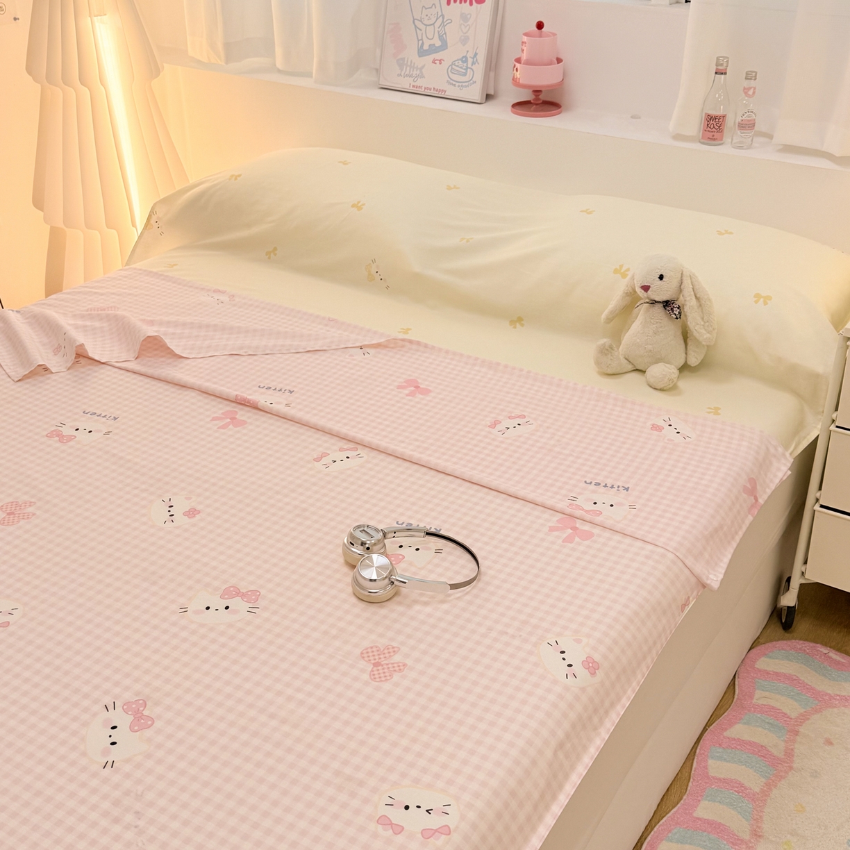 91家纺网 家纺一手货源 找家纺 简宜家居（朝初家纺） 2026新款40支纯棉全棉12868旅行睡袋 酒店隔脏便携 粉格日记