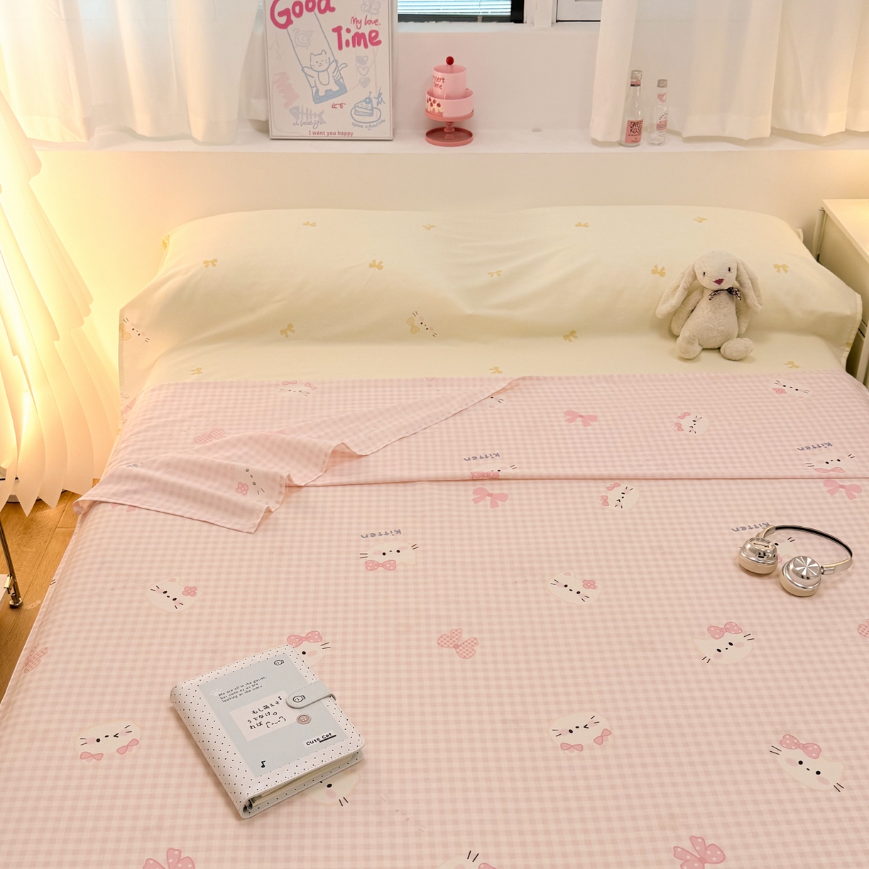 91家纺网 家纺一手货源 找家纺 简宜家居（朝初家纺） 2026新款40支纯棉全棉12868旅行睡袋 酒店隔脏便携 粉格日记