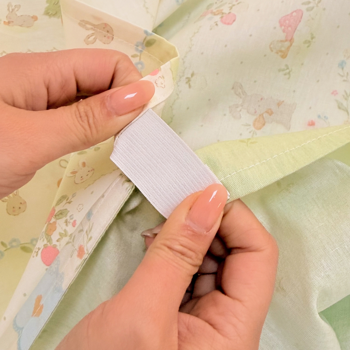 91家纺网 家纺一手货源 找家纺 简宜家居（朝初家纺） 2026新款40支纯棉全棉12868旅行睡袋 酒店隔脏便携 青柠蓝花