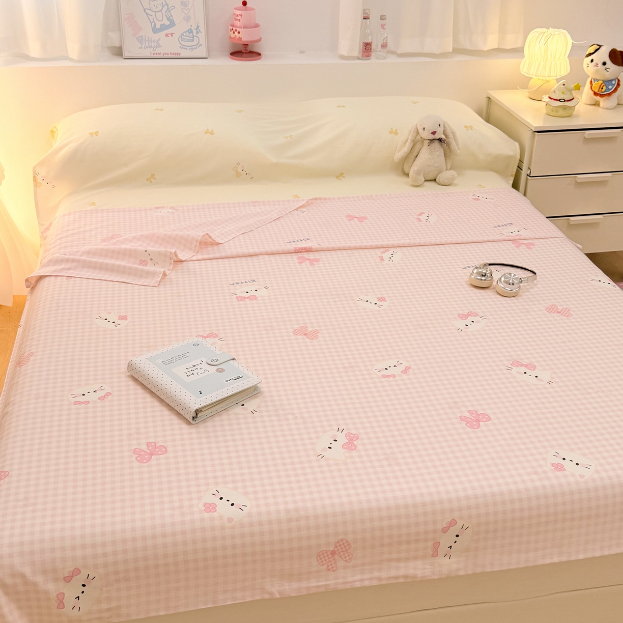 91家纺网 家纺一手货源 找家纺 简宜家居（朝初家纺） 2026新款40支纯棉全棉12868旅行睡袋 酒店隔脏便携 粉格日记