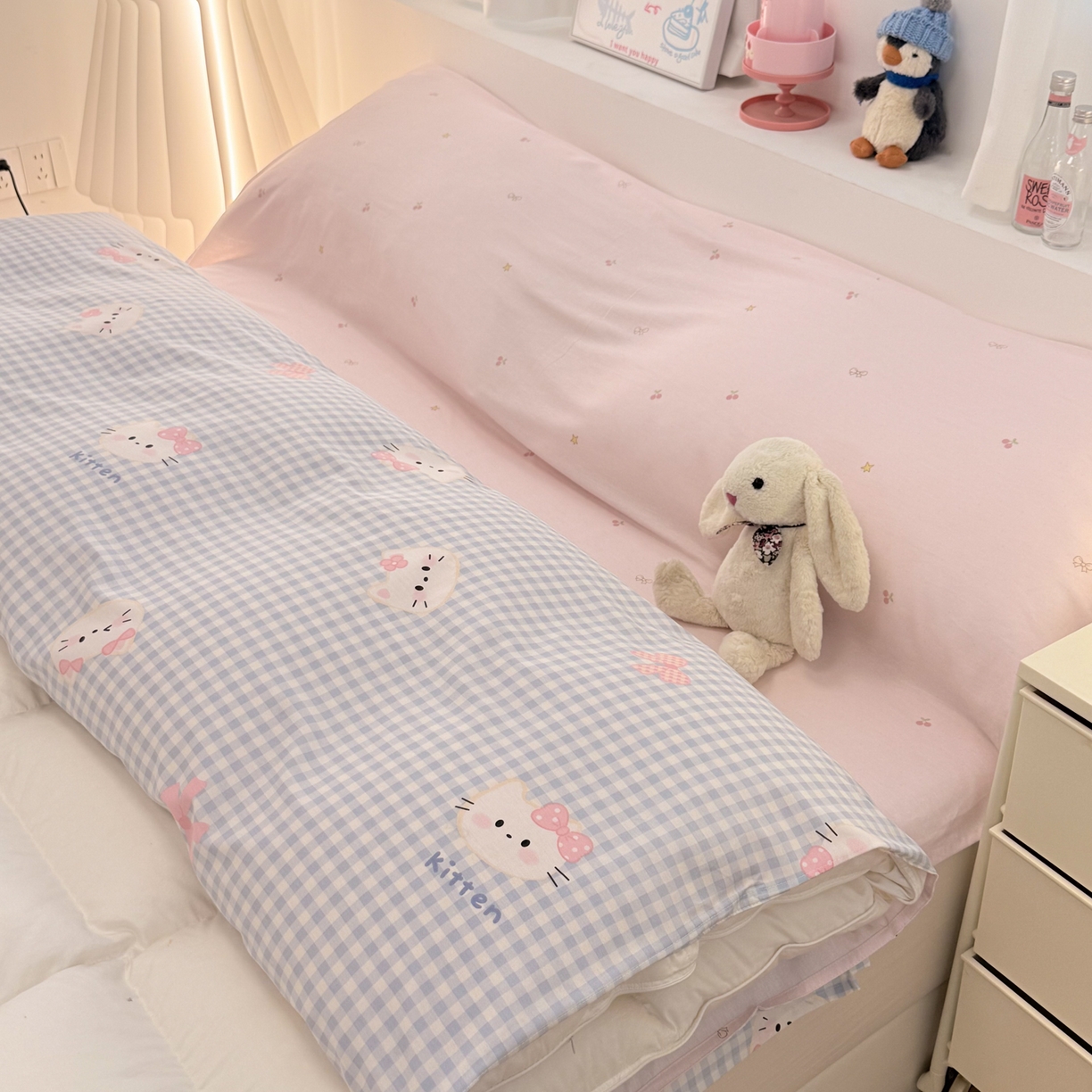 91家纺网 家纺一手货源 找家纺 简宜家居（朝初家纺） 2026新款40支纯棉全棉12868旅行睡袋 酒店隔脏便携 蓝格日记