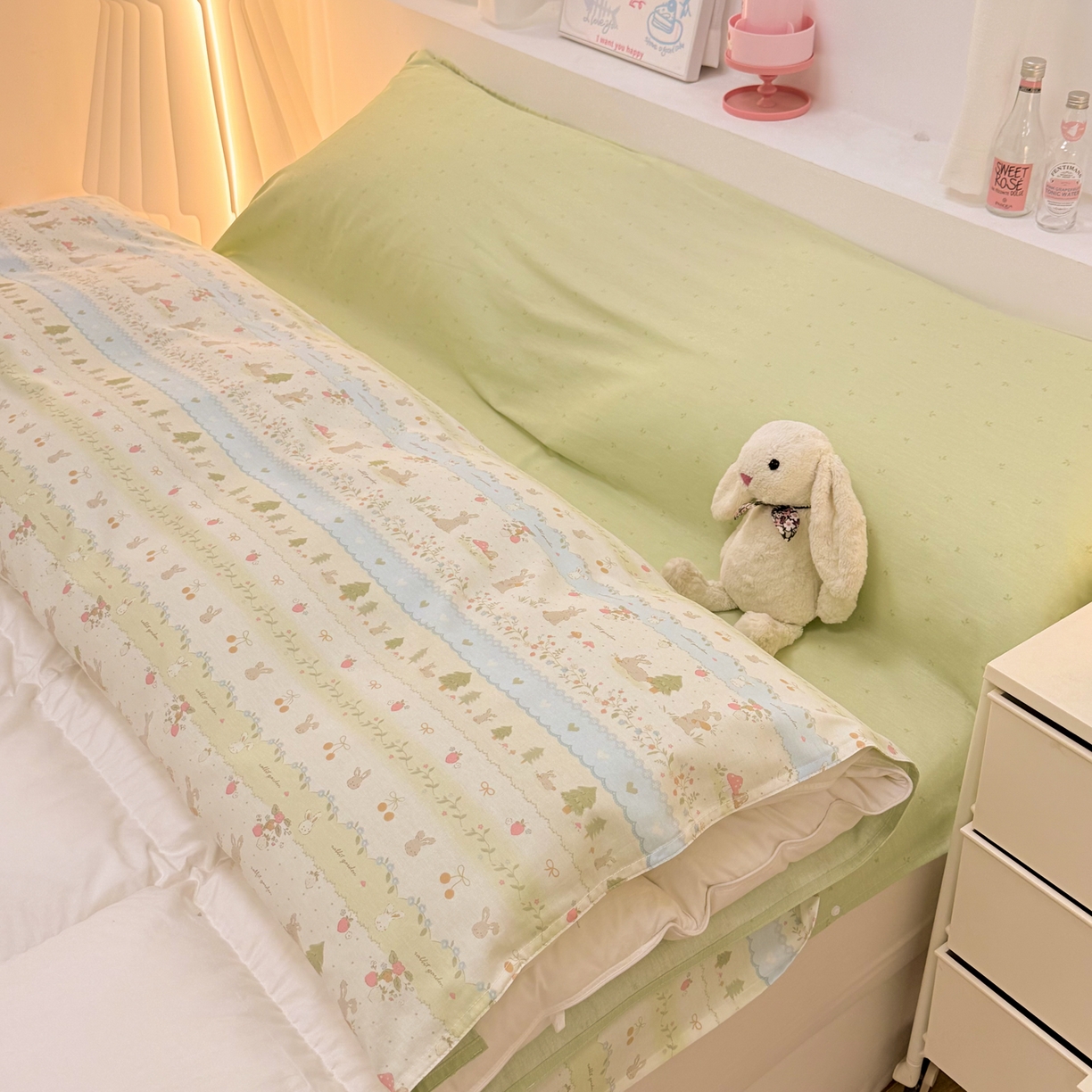 91家纺网 家纺一手货源 找家纺 简宜家居（朝初家纺） 2026新款40支纯棉全棉12868旅行睡袋 酒店隔脏便携 青柠蓝花