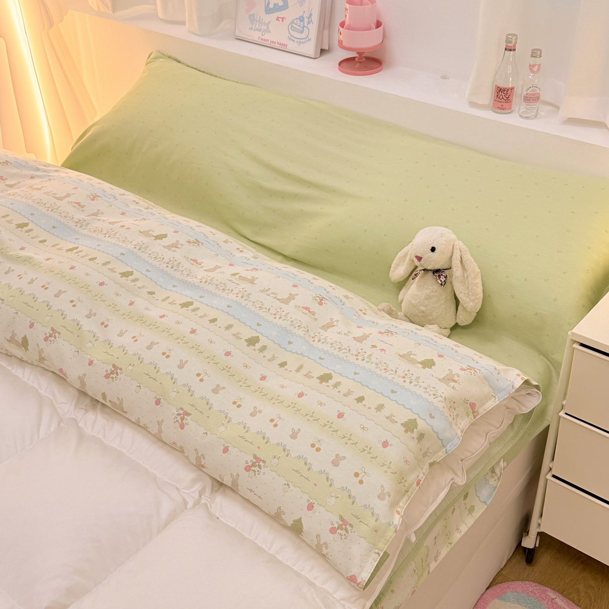 91家纺网 家纺一手货源 找家纺 简宜家居（朝初家纺） 2026新款40支纯棉全棉12868旅行睡袋 酒店隔脏便携 青柠蓝花