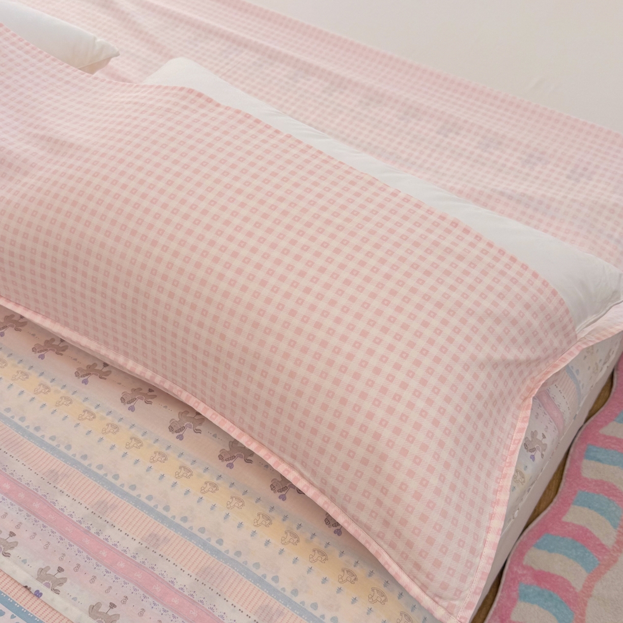 91家纺网 家纺一手货源 找家纺 简宜家居（朝初家纺） 2026新款40支纯棉全棉12868旅行睡袋 酒店隔脏便携 彩条马仔