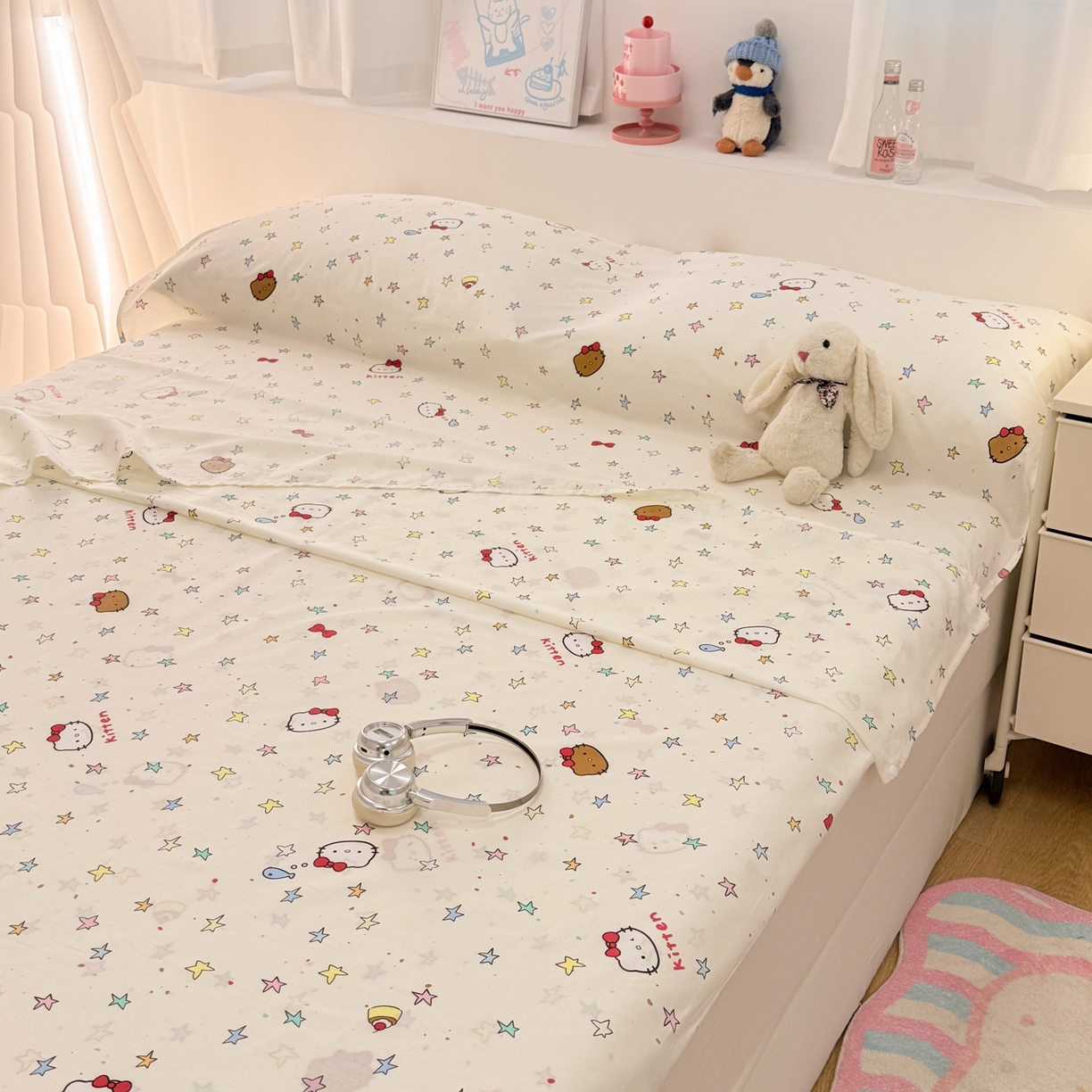 91家纺网 家纺一手货源 找家纺 简宜家居（朝初家纺） 2026新款40支纯棉全棉12868旅行睡袋 酒店隔脏便携 星星熊语