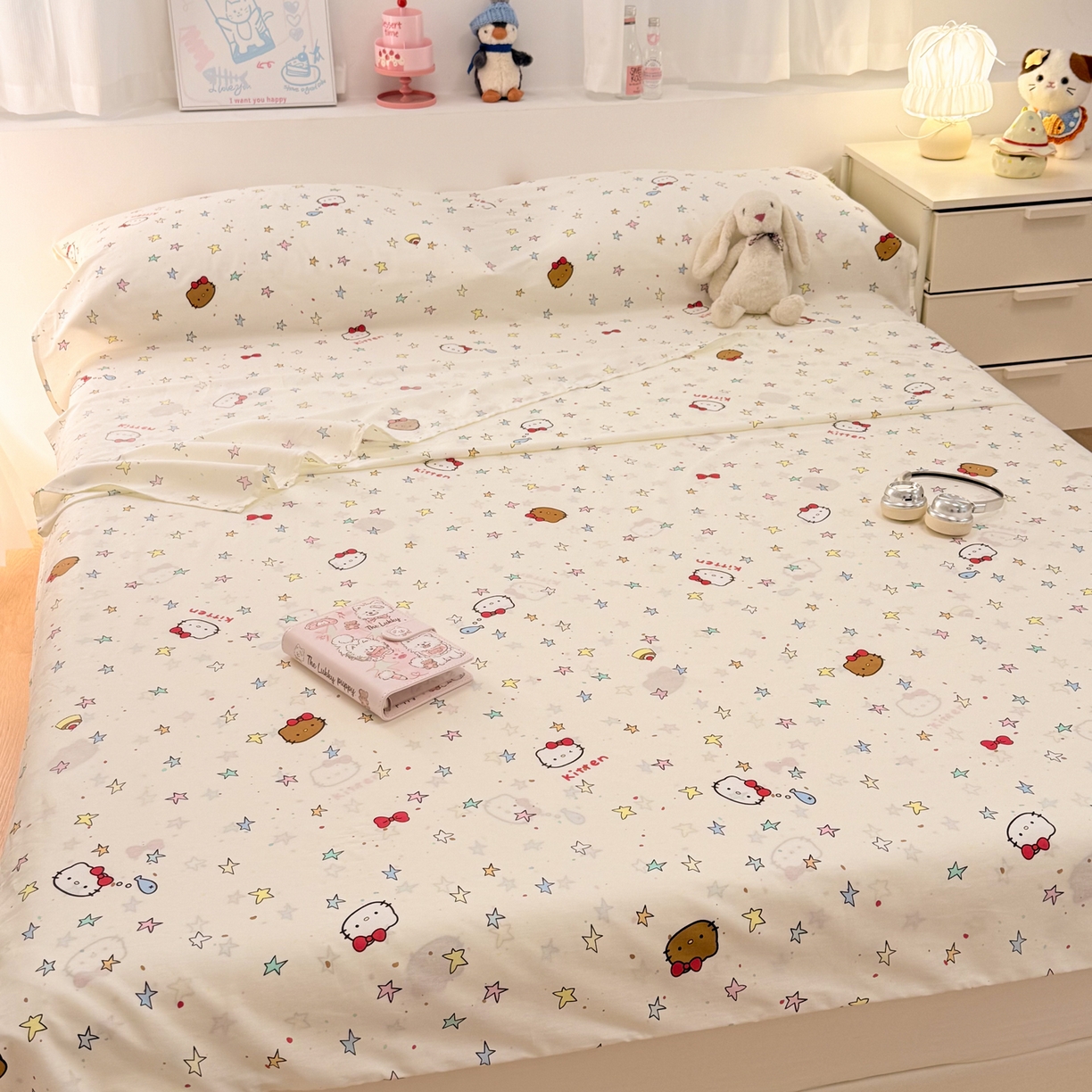 91家纺网 家纺一手货源 找家纺 简宜家居（朝初家纺） 2026新款40支纯棉全棉12868旅行睡袋 酒店隔脏便携 星星熊语