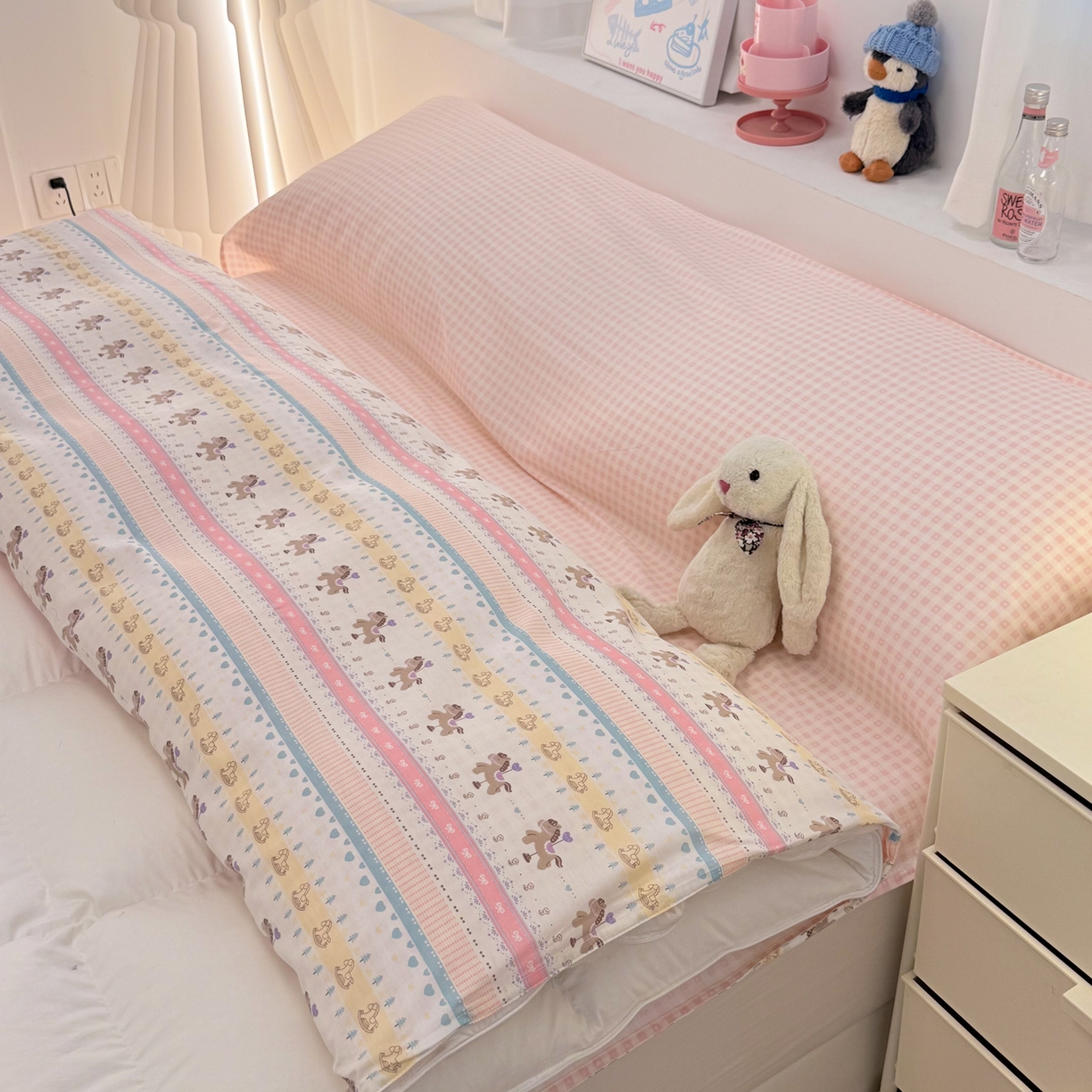 91家纺网 家纺一手货源 找家纺 简宜家居（朝初家纺） 2026新款40支纯棉全棉12868旅行睡袋 酒店隔脏便携 彩条马仔