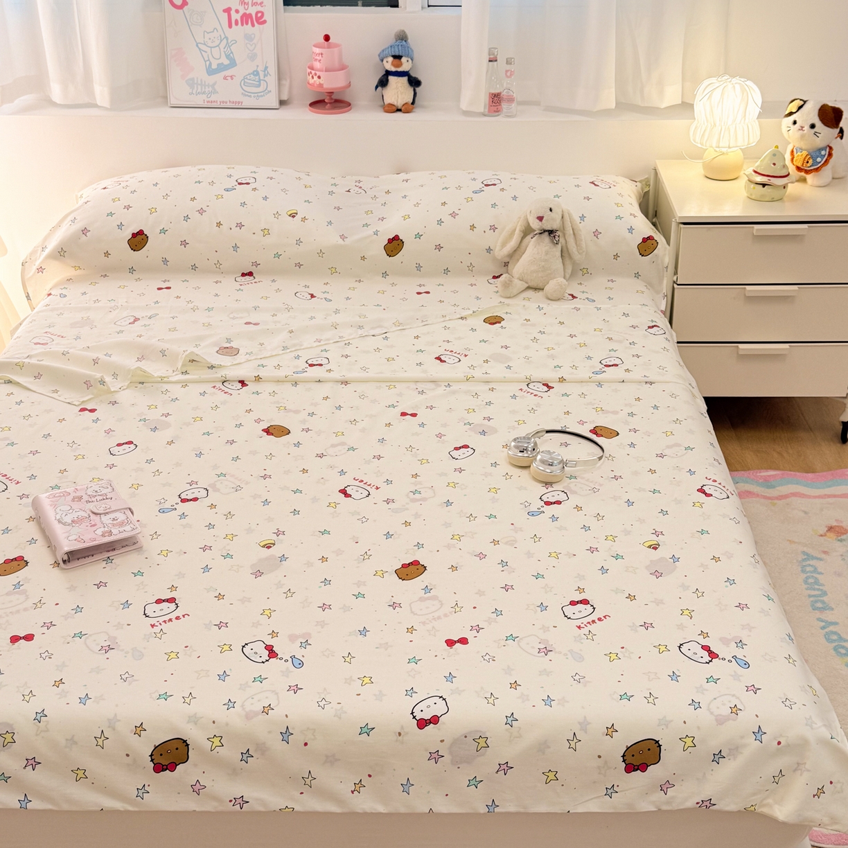 91家纺网 家纺一手货源 找家纺 简宜家居（朝初家纺） 2026新款40支纯棉全棉12868旅行睡袋 酒店隔脏便携 星星熊语