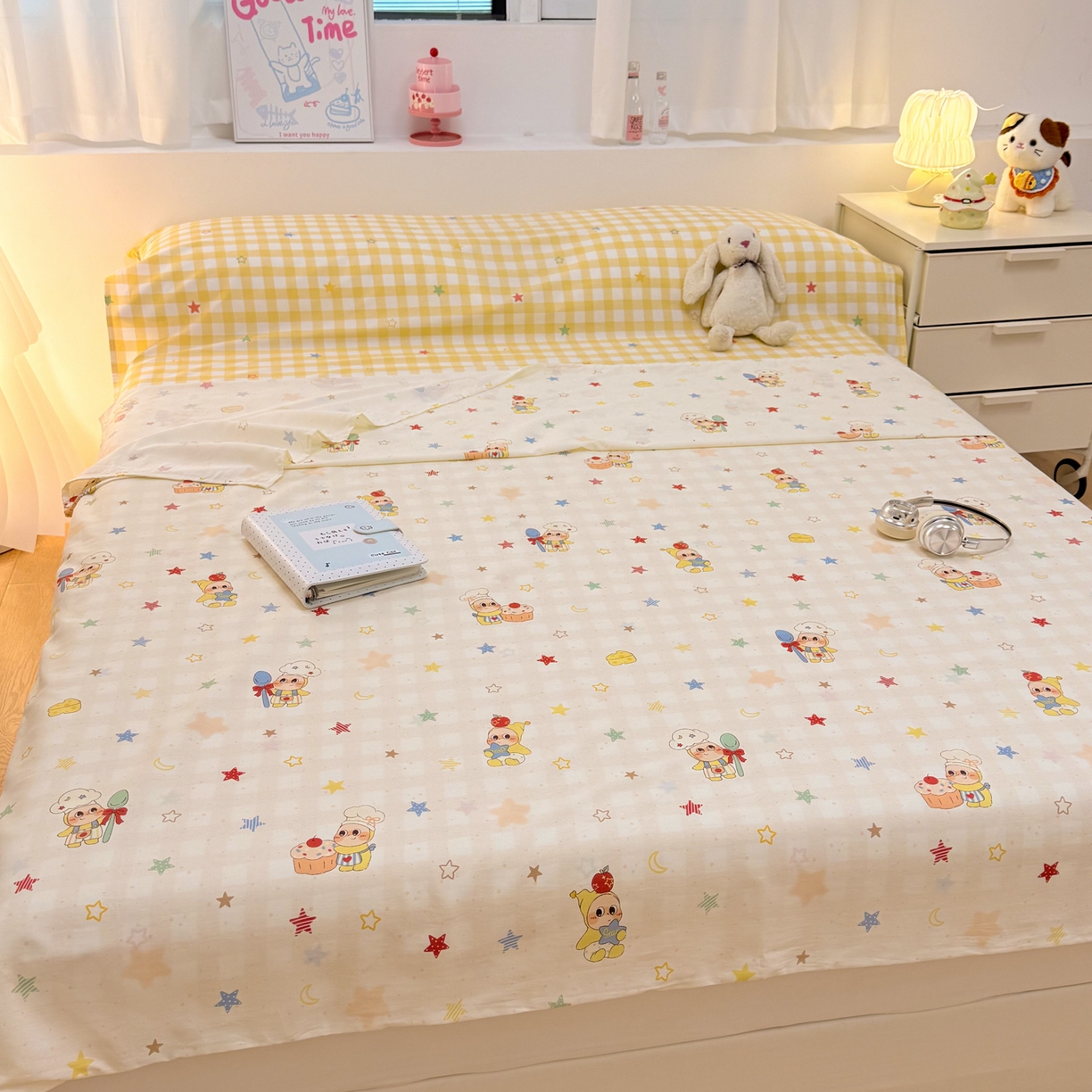 91家纺网 家纺一手货源 找家纺 简宜家居（朝初家纺） 2026新款40支纯棉全棉12868旅行睡袋 酒店隔脏便携 七彩星星