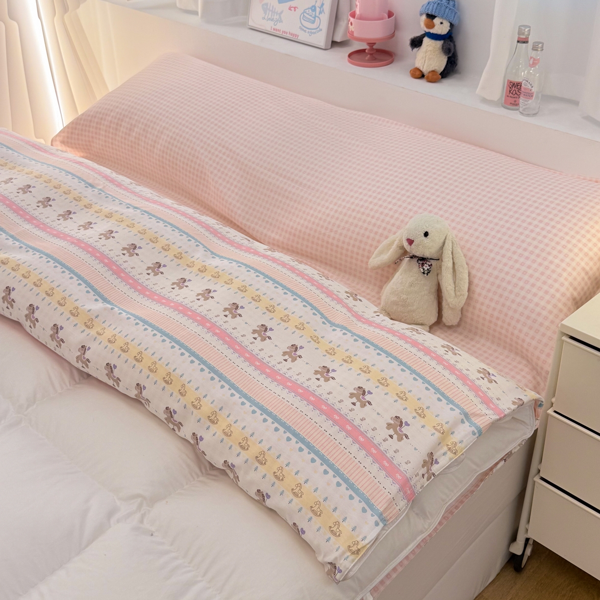 91家纺网 家纺一手货源 找家纺 简宜家居（朝初家纺） 2026新款40支纯棉全棉12868旅行睡袋 酒店隔脏便携 彩条马仔