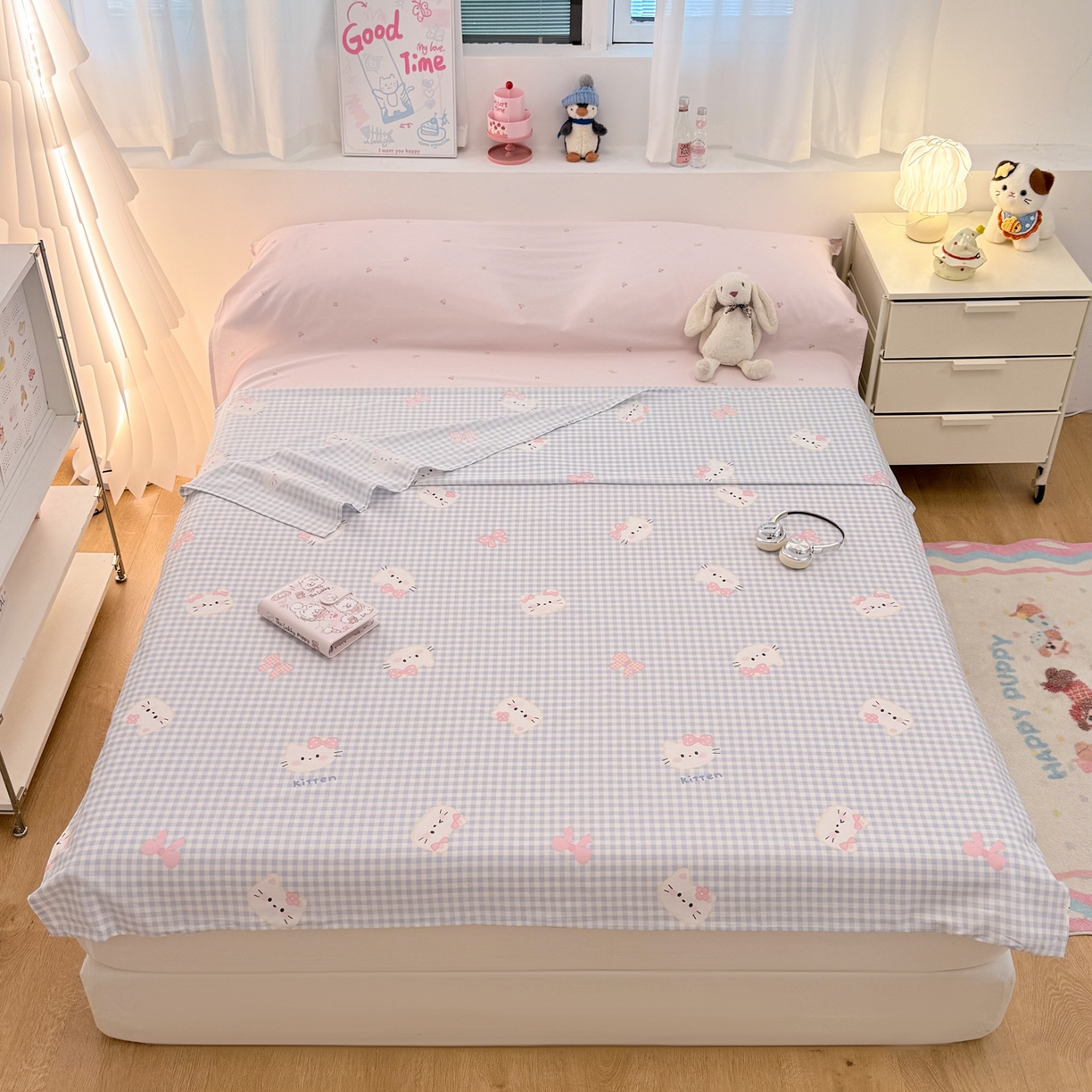 91家纺网 家纺一手货源 找家纺 简宜家居（朝初家纺） 2026新款40支纯棉全棉12868旅行睡袋 酒店隔脏便携 蓝格日记