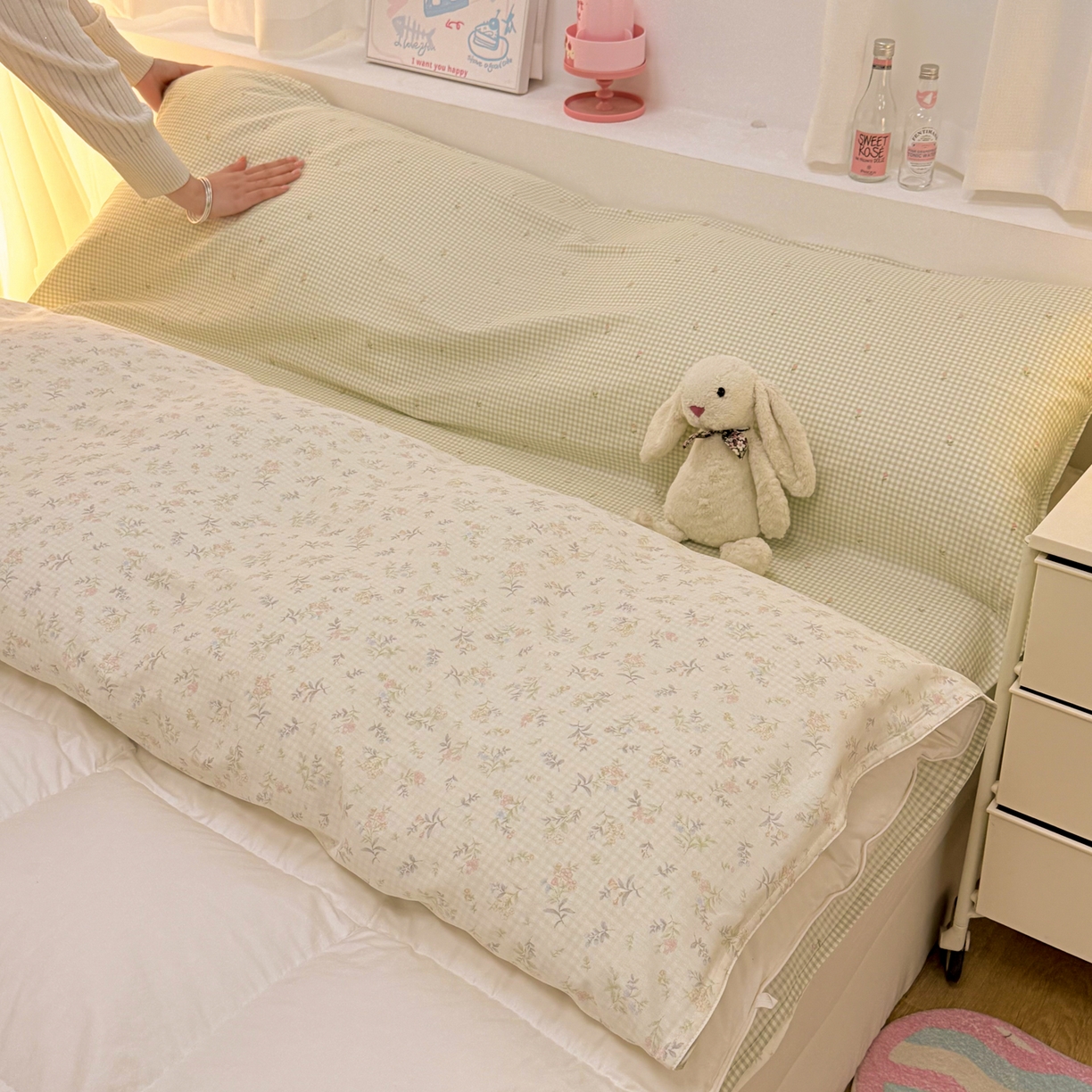 91家纺网 家纺一手货源 找家纺 简宜家居（朝初家纺） 2026新款40支纯棉全棉12868旅行睡袋 酒店隔脏便携 晚棠枝语