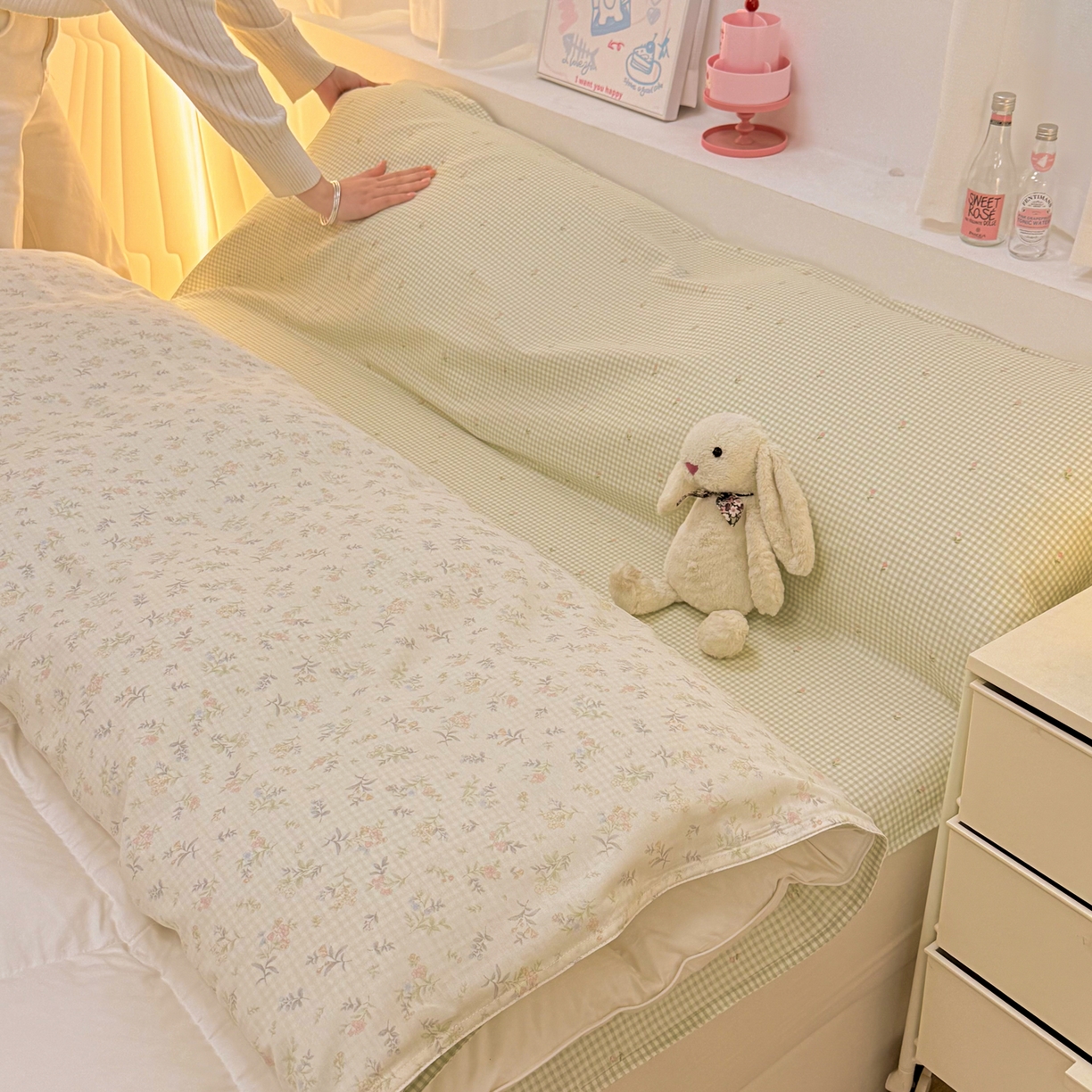 91家纺网 家纺一手货源 找家纺 简宜家居（朝初家纺） 2026新款40支纯棉全棉12868旅行睡袋 酒店隔脏便携 晚棠枝语