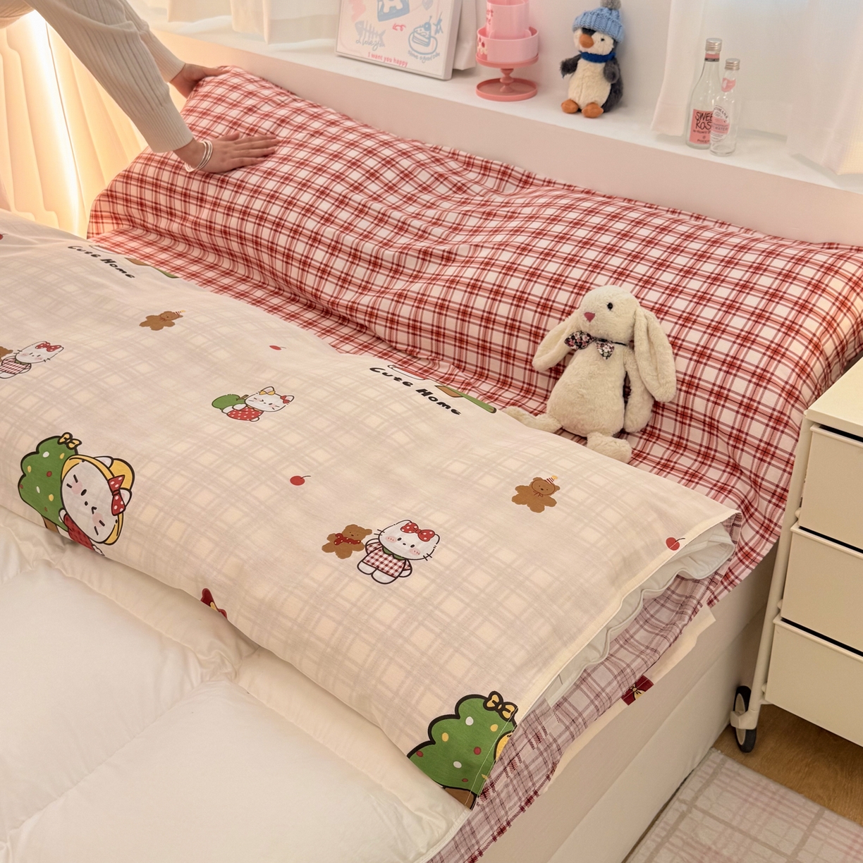 91家纺网 家纺一手货源 找家纺 简宜家居（朝初家纺） 2026新款40支纯棉全棉12868旅行睡袋 酒店隔脏便携 红莓树屋