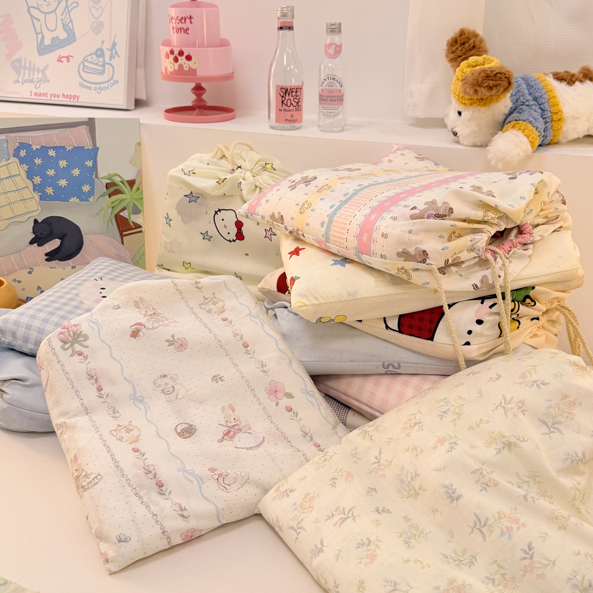 91家纺网 家纺一手货源 找家纺 简宜家居（朝初家纺） 2026新款40支纯棉全棉12868旅行睡袋 酒店隔脏便携 组合图