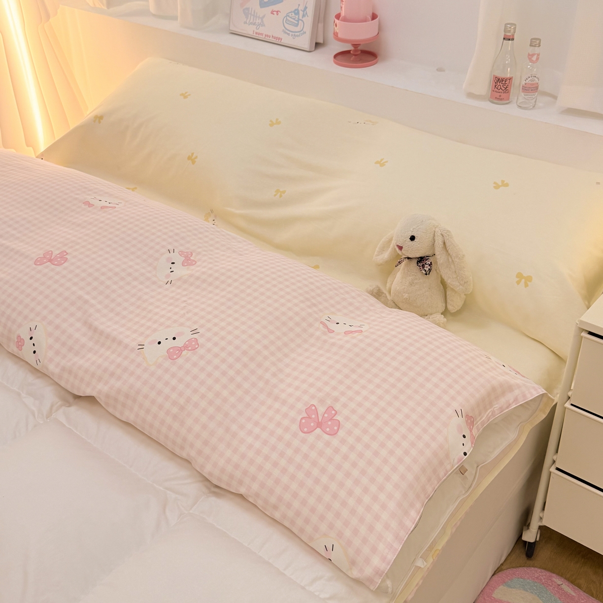 91家纺网 家纺一手货源 找家纺 简宜家居（朝初家纺） 2026新款40支纯棉全棉12868旅行睡袋 酒店隔脏便携 粉格日记