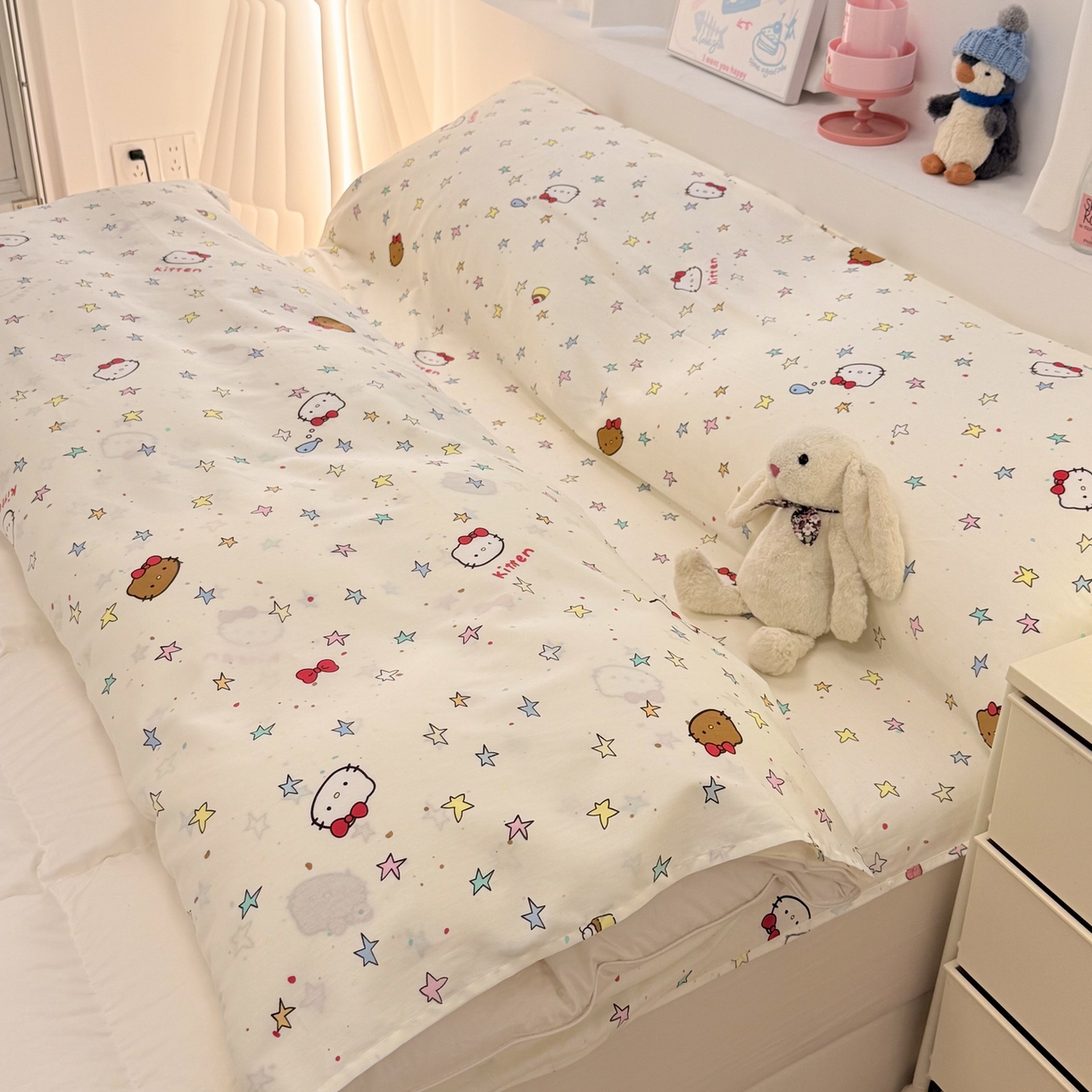 91家纺网 家纺一手货源 找家纺 简宜家居（朝初家纺） 2026新款40支纯棉全棉12868旅行睡袋 酒店隔脏便携 星星熊语