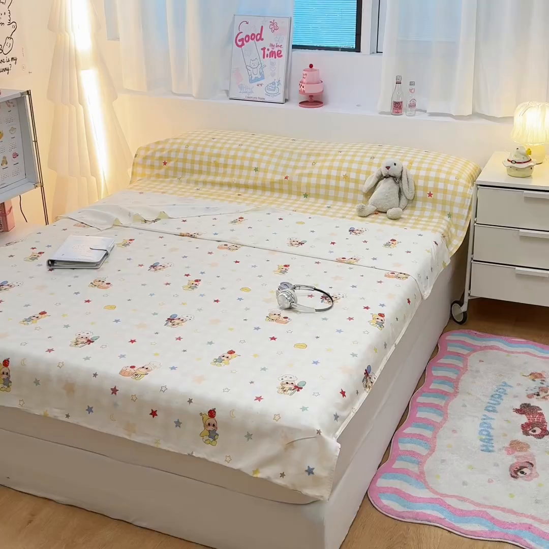 91家纺网 家纺一手货源 找家纺 简宜家居（朝初家纺） 2026新款40支纯棉全棉12868旅行睡袋 酒店隔脏便携 七彩星星