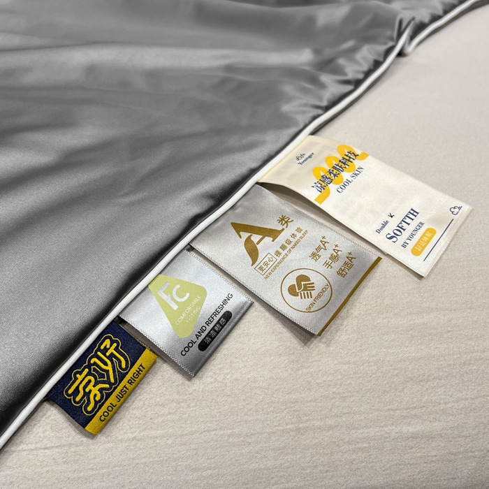 91家纺网 家纺一手货源 找家纺 欧雅阁 2026新款A类冰丝绸夏被冰肌夏被空调被锦氨纶夏凉被 薄被子 冰丝绸-深灰