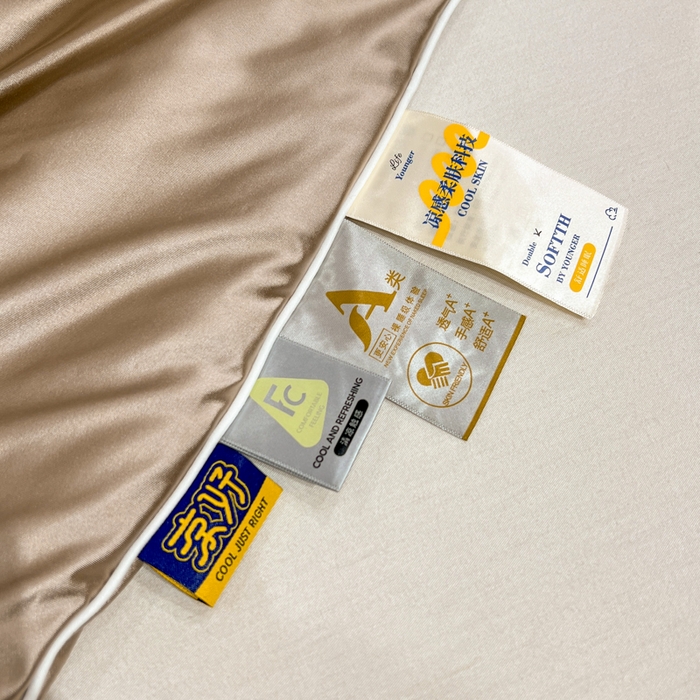 91家纺网 家纺一手货源 找家纺 欧雅阁 2026新款A类冰丝绸夏被冰肌夏被空调被锦氨纶夏凉被 薄被子 冰丝绸-香槟