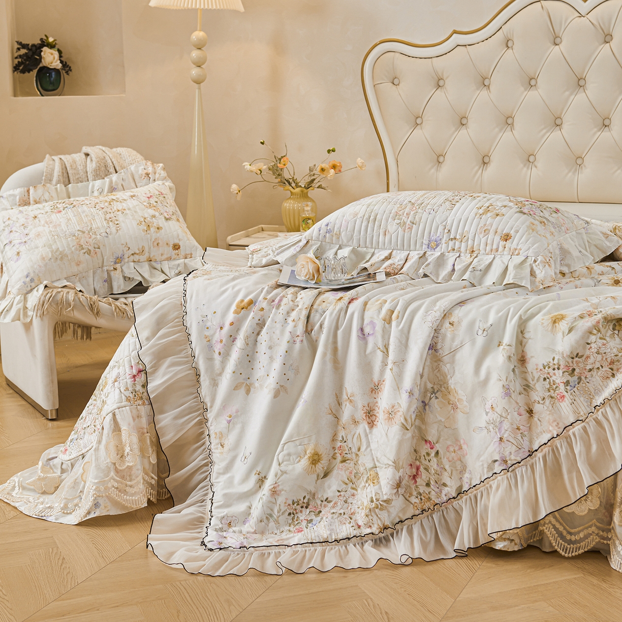 91家纺网 家纺一手货源 找家纺 （总）宜凡家纺 2026新款全棉数码印花夏被床盖四件套②号系列