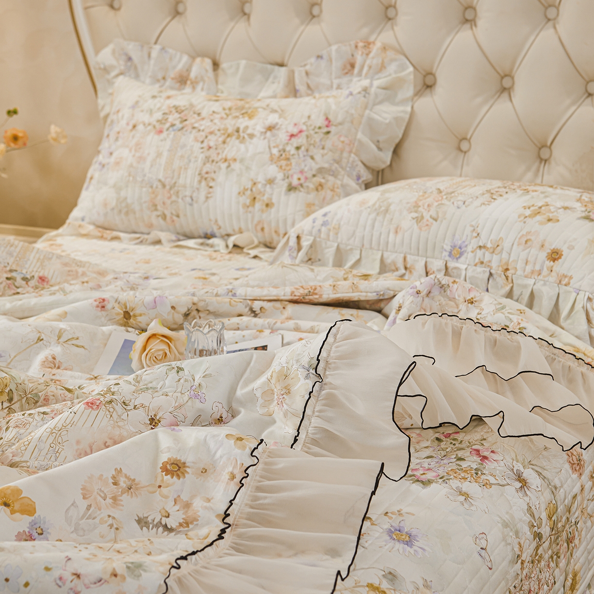 91家纺网 家纺一手货源 找家纺 宜凡家纺 2026新款全棉数码印花夏被床盖四件套②号系列 春旭