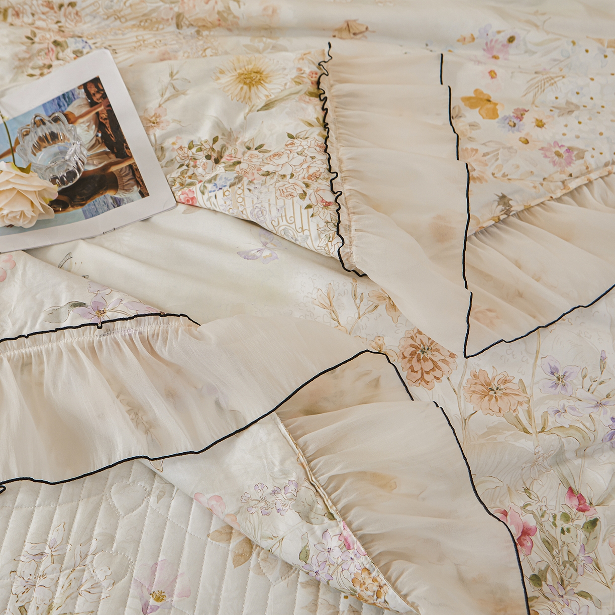 91家纺网 家纺一手货源 找家纺 宜凡家纺 2026新款全棉数码印花夏被床盖四件套②号系列 春旭