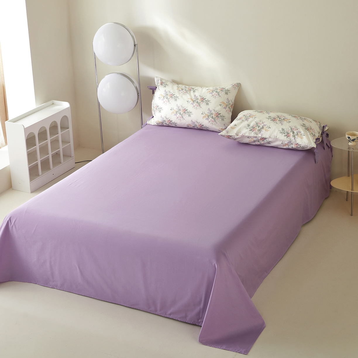 91家纺网 家纺一手货源 找家纺 绫韵家纺 2026新款春夏13372全棉蝴蝶结四件套系列 君雅临风