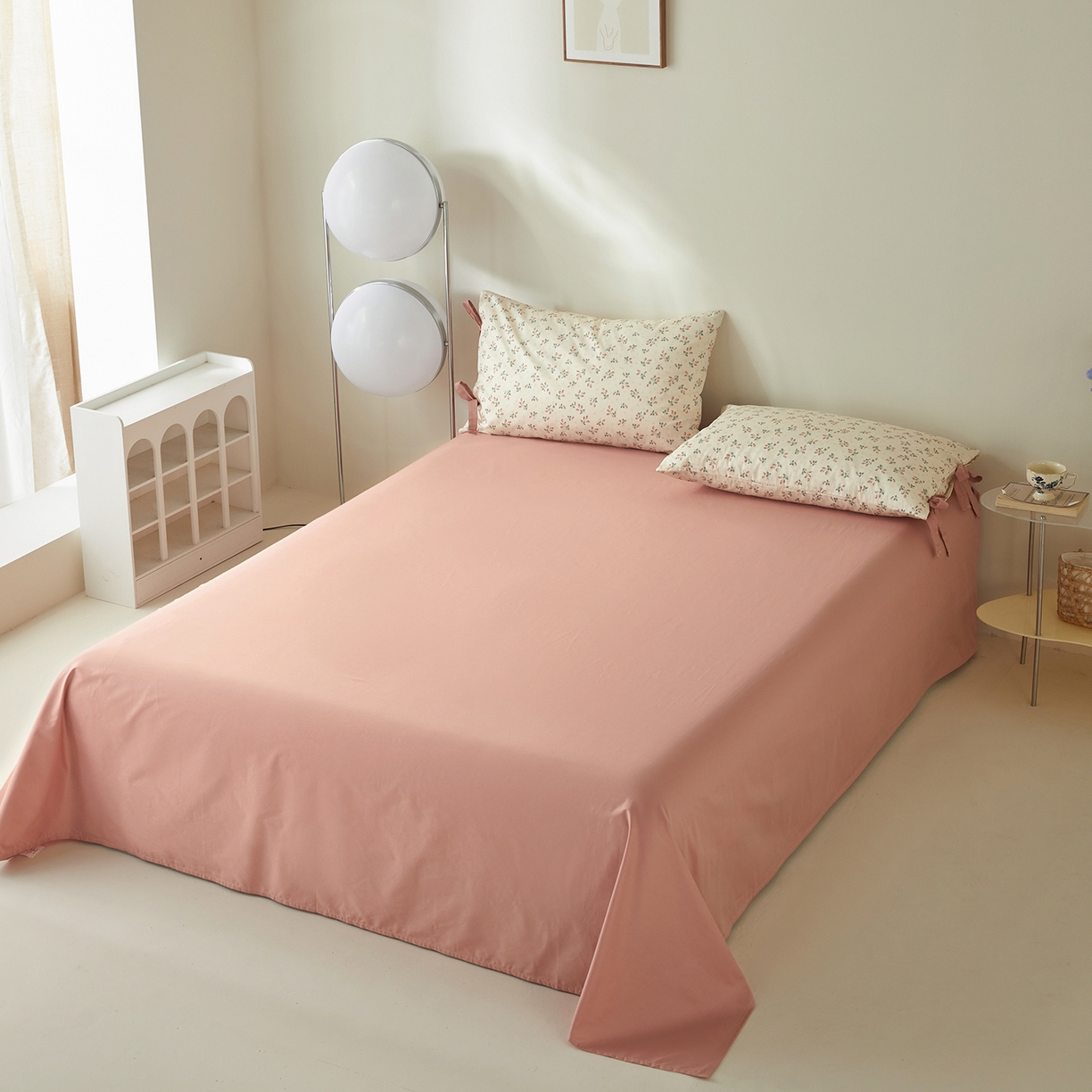 91家纺网 家纺一手货源 找家纺 绫韵家纺 2026新款春夏13372全棉蝴蝶结四件套系列 情有独钟