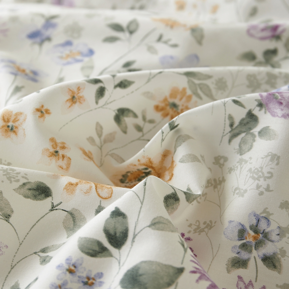 91家纺网 家纺一手货源 找家纺 绫韵家纺 2026新款春夏13372全棉蝴蝶结四件套系列 紫霞