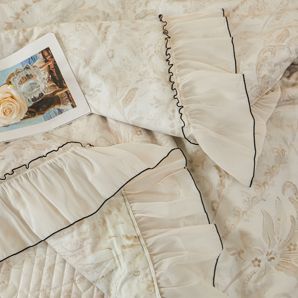 91家纺网 家纺一手货源 找家纺 宜凡家纺 2026新款全棉数码印花夏被床盖四件套②号系列 禾暮