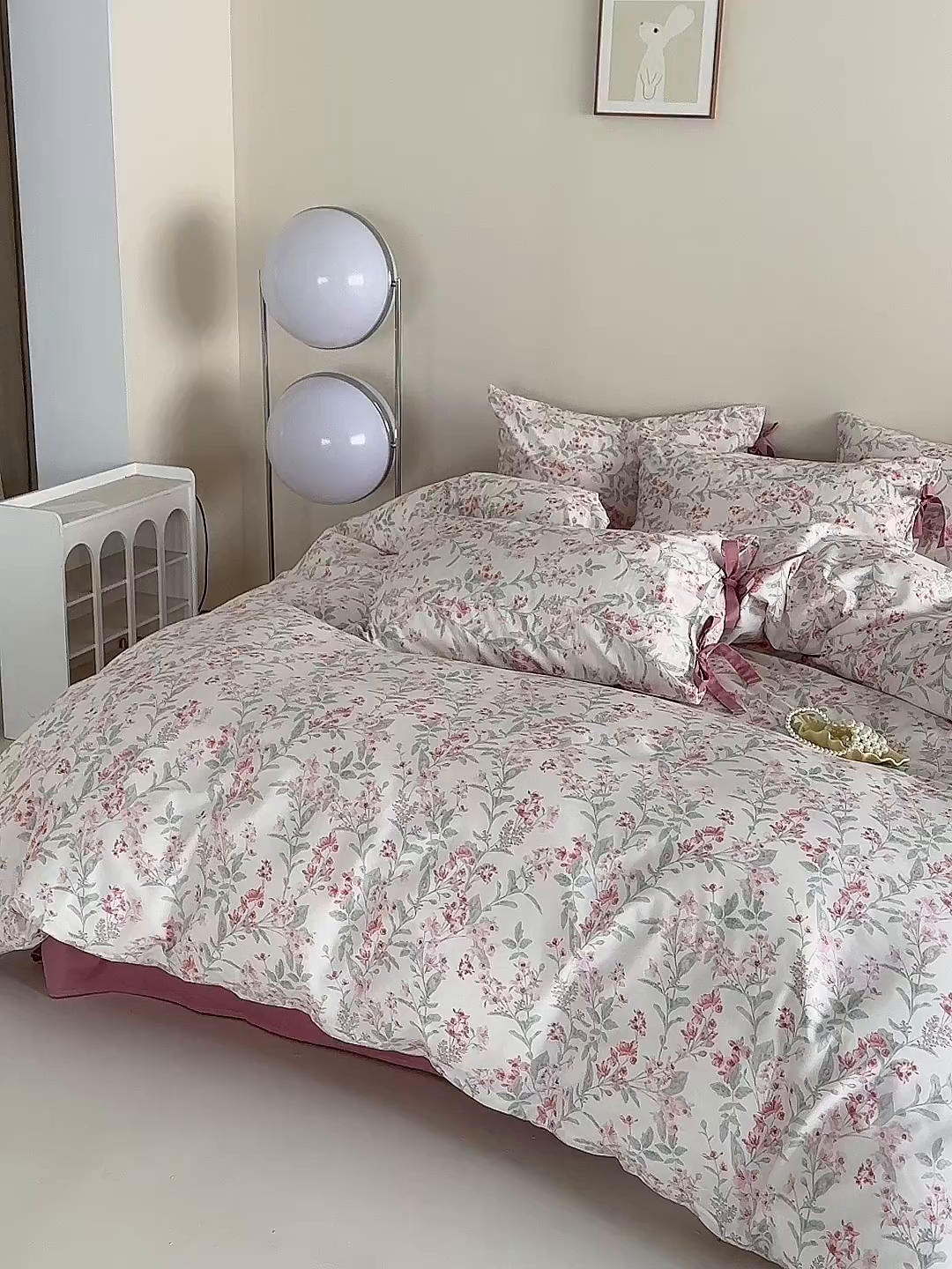 91家纺网 家纺一手货源 找家纺 绫韵家纺 2026新款春夏13372全棉蝴蝶结四件套系列 沉香