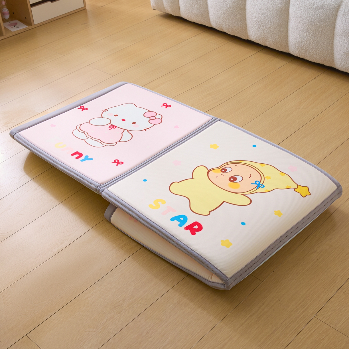 91家纺网 家纺一手货源 找家纺 川悦生活 2026新款凉垫地垫榻榻米卡通地垫 萌宠派对