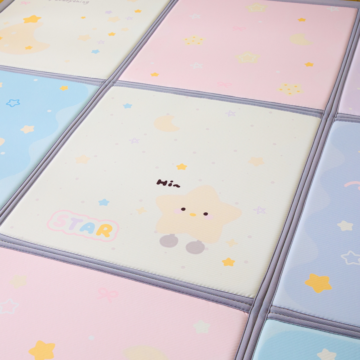 91家纺网 家纺一手货源 找家纺 川悦生活 2026新款凉垫地垫榻榻米卡通地垫 云端星梦