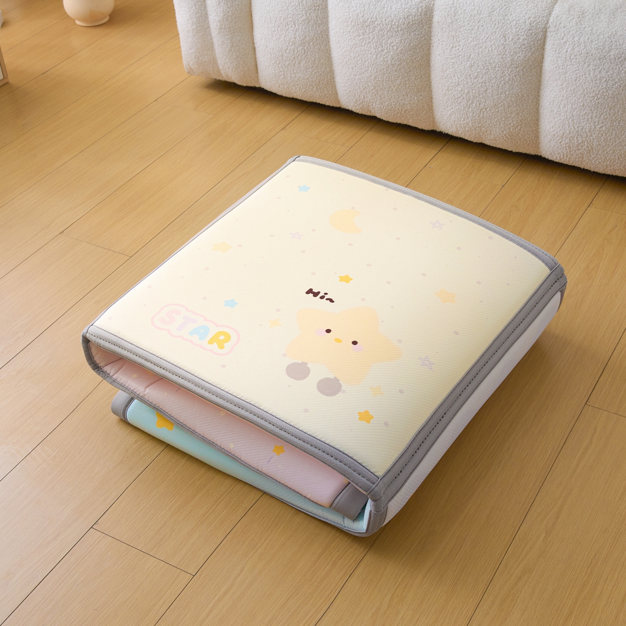 91家纺网 家纺一手货源 找家纺 川悦生活 2026新款凉垫地垫榻榻米卡通地垫 云端星梦