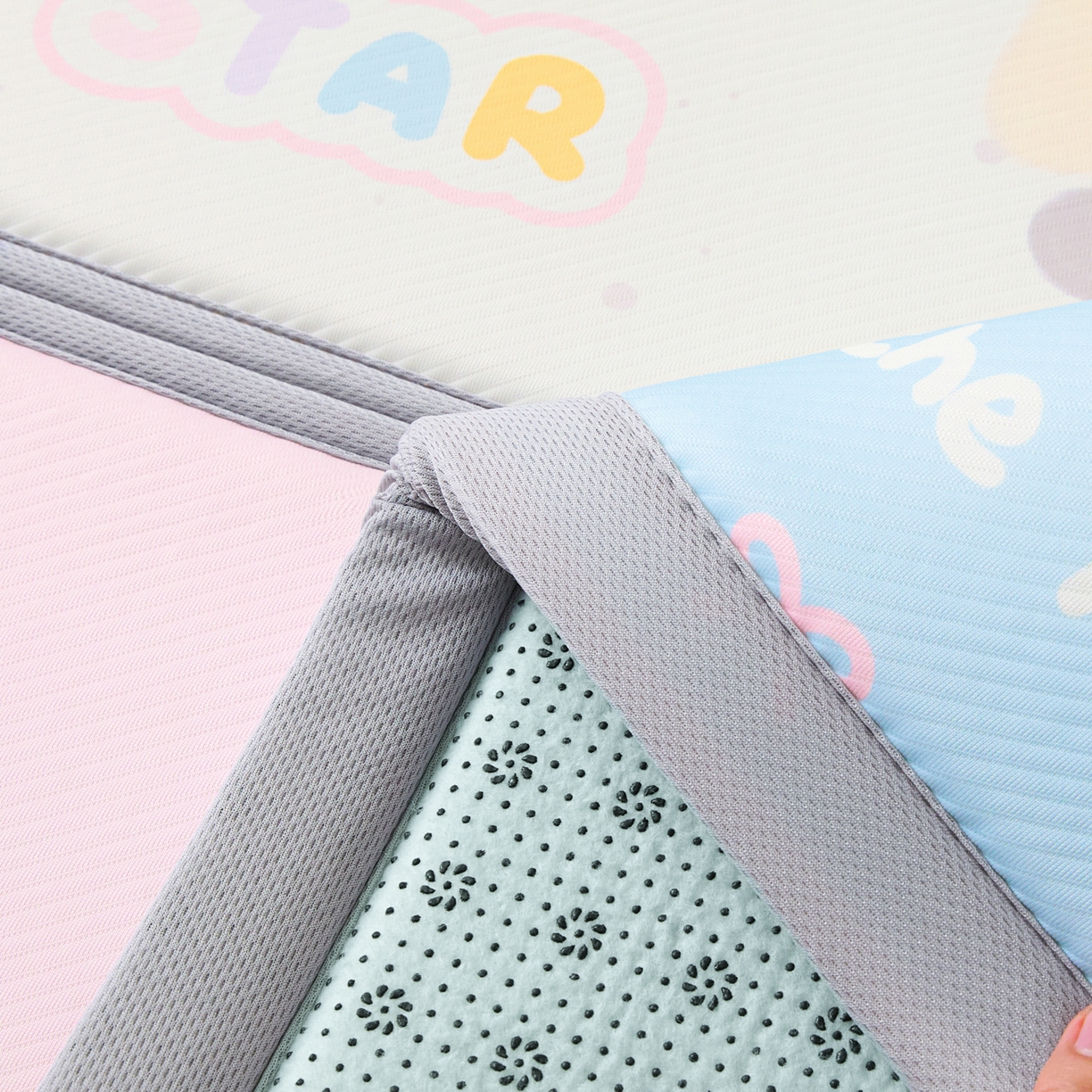 91家纺网 家纺一手货源 找家纺 川悦生活 2026新款凉垫地垫榻榻米卡通地垫 云端星梦