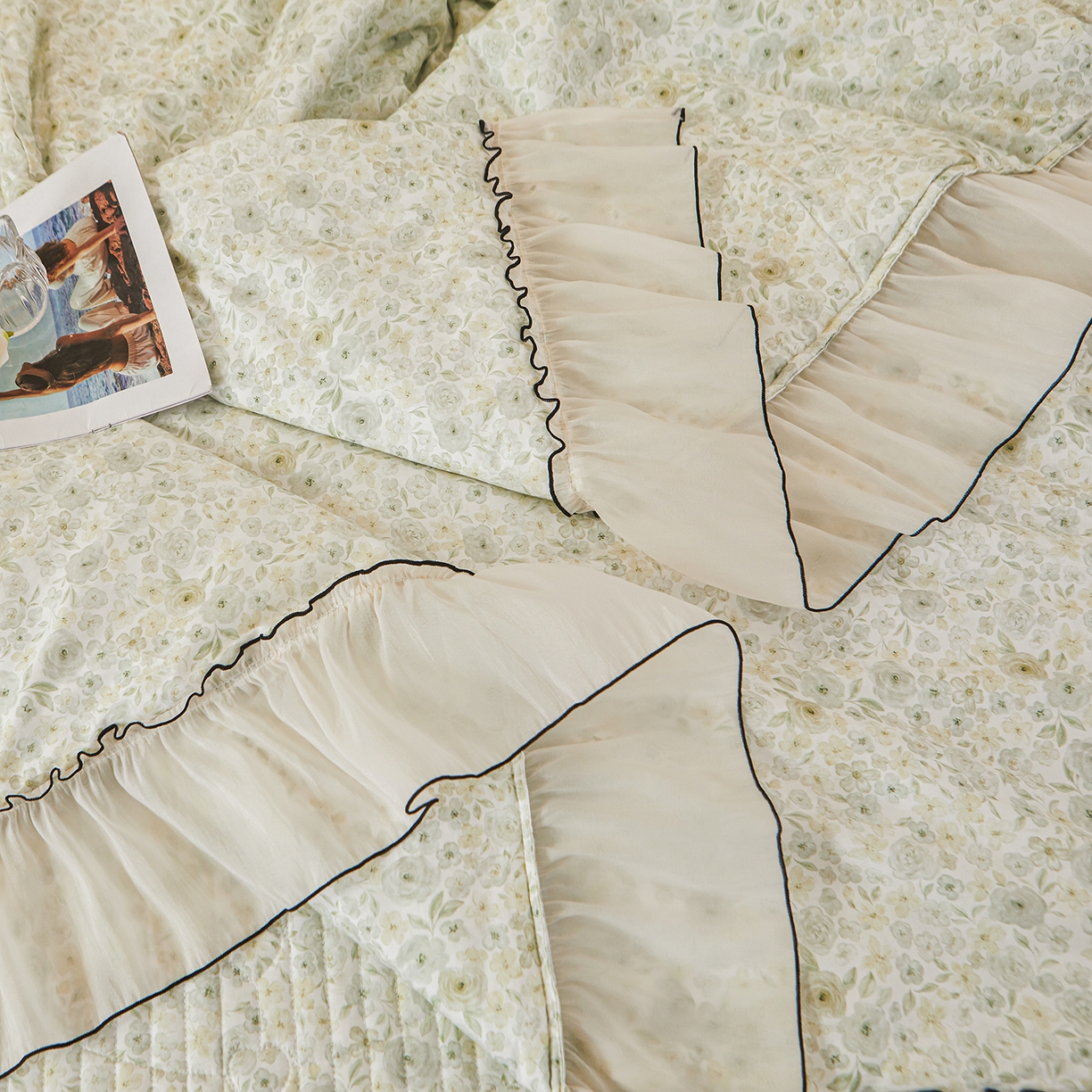 91家纺网 家纺一手货源 找家纺 宜凡家纺 2026新款全棉数码印花夏被床盖四件套②号系列 茜野